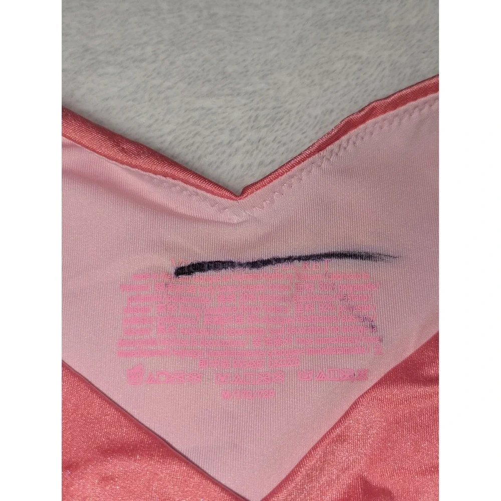 Victoria's Secret Pink Shimmer‎ V-Front High Cut Brazilian Bikini Bottom Medium